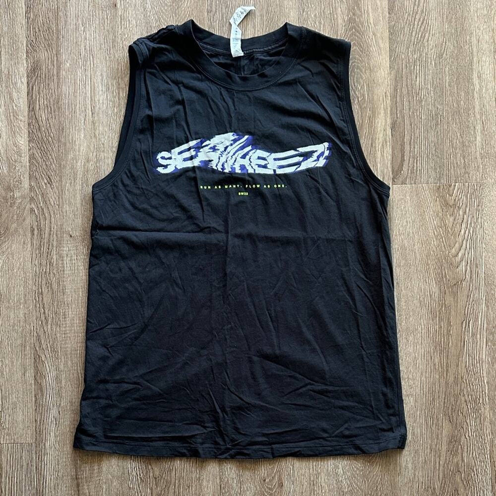 Lululemon All Yours SeaWheeze 22 Tank Top‎ Black 8 Relaxed Fit Limited Edition